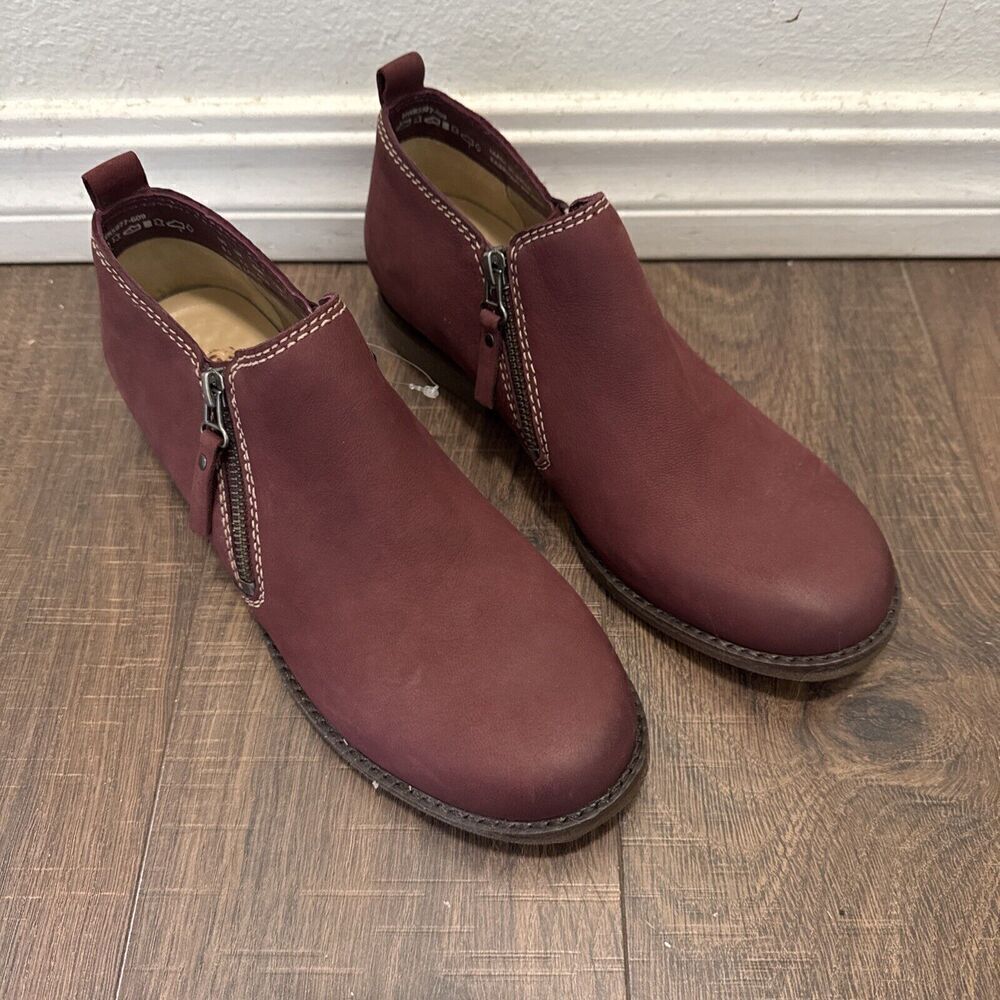Hush Puppies Mazin Maroon Womens Shoes Size 9.5 Boots NEW